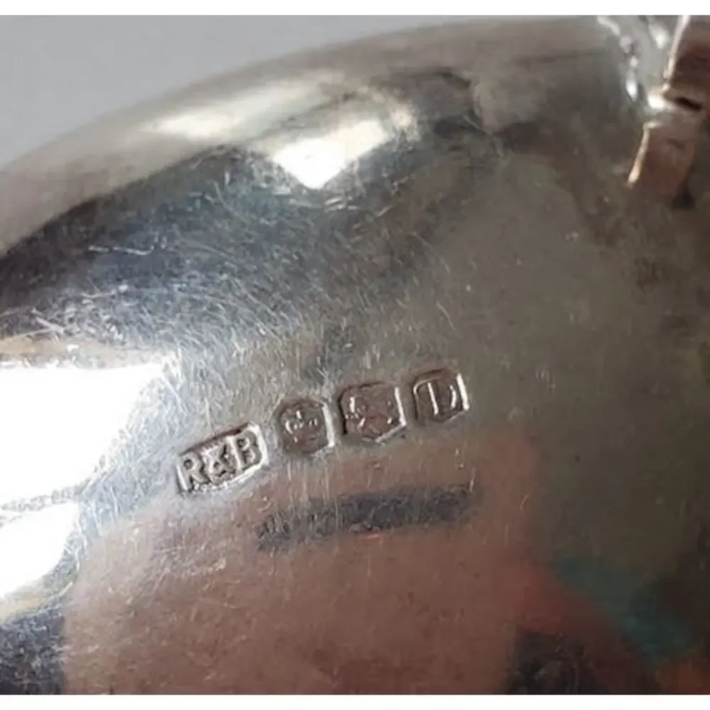 Antique Sheffield Sterling Silver Mustard Pot Barker & Bros c1900